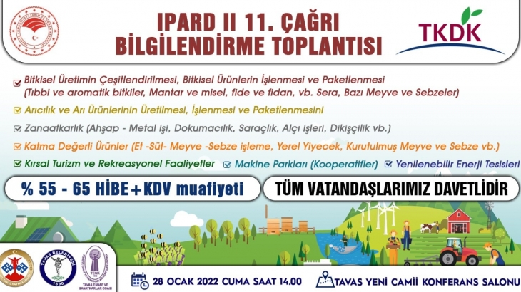 TKDK IPARD II 11. ÇAĞRI BİLGİLENDİRME TOPLANTISI